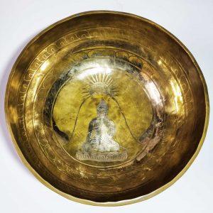 Etched Tibetan Singing Bowl - Buddha - 14cm