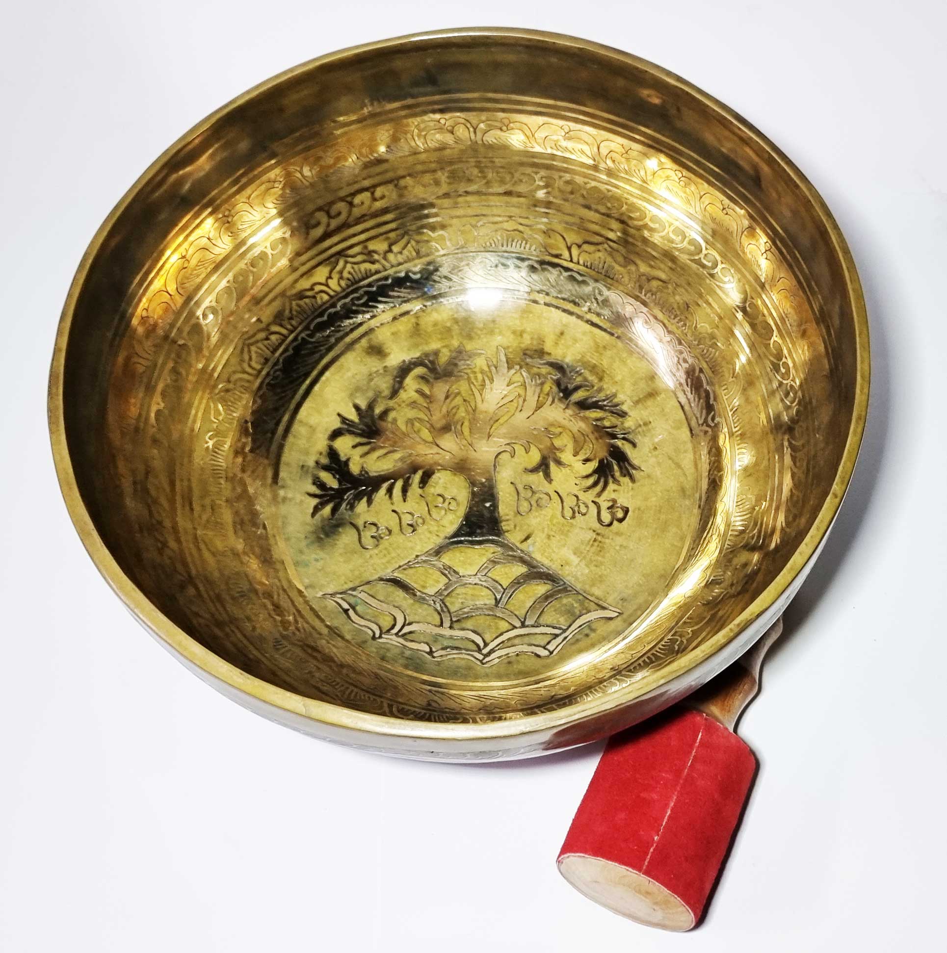 Etched Tibetan Singing Bowl - Tree of Life - 20cm