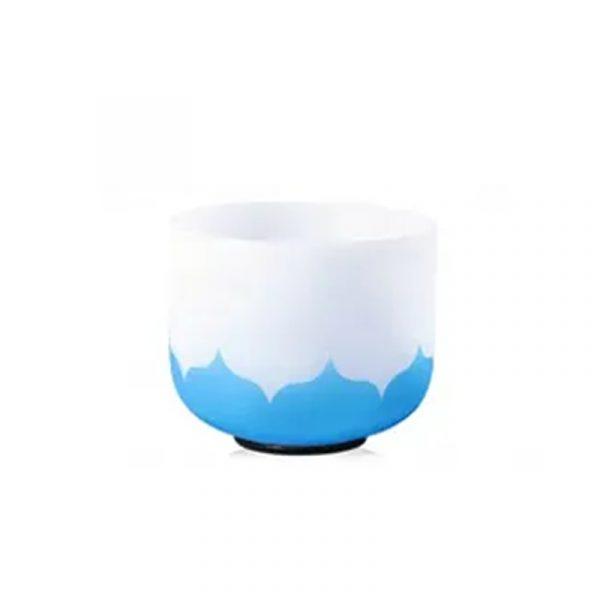 Blue Lotus Quartz Crystal Singing Bowl - Throat Chakra - 432Hz 20cm (8") - Tuned to G