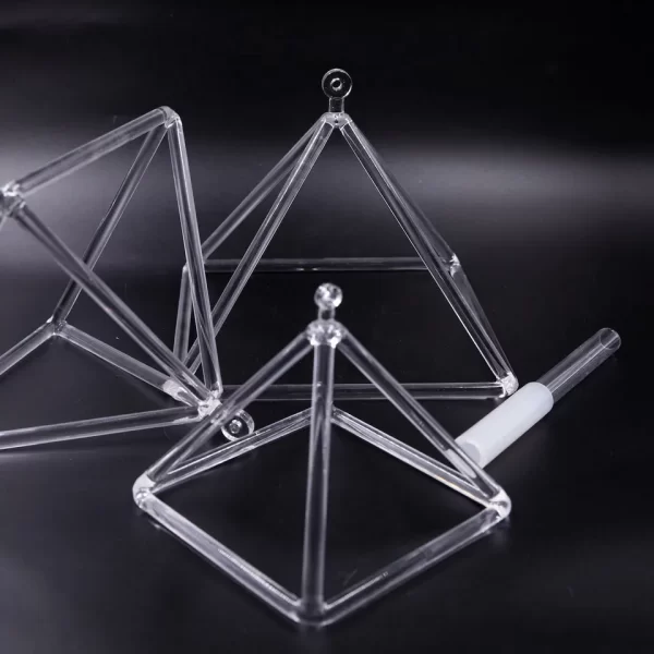 Clear Crystal Singing Pyramids - 3 Sizes - Image 3