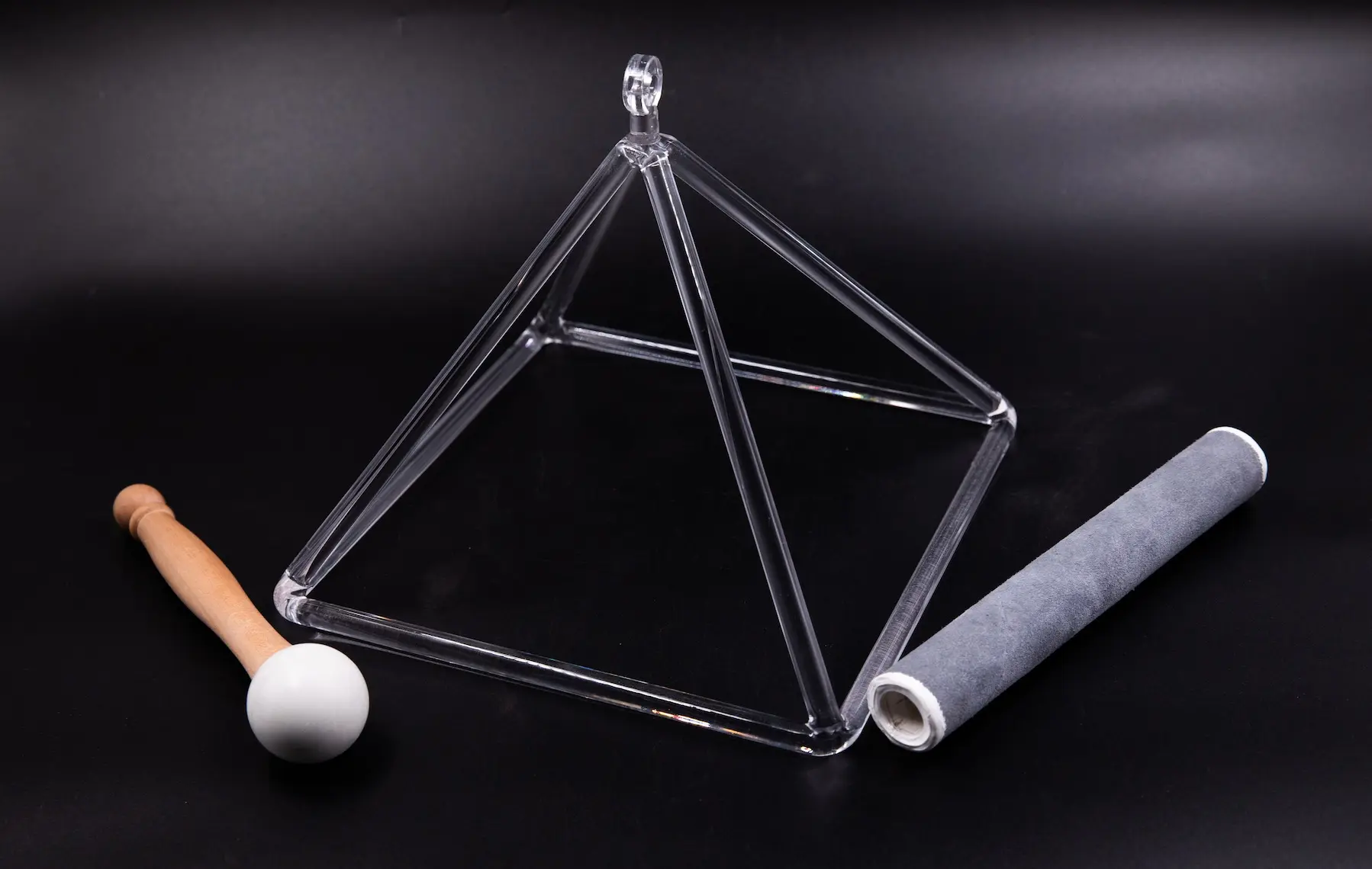 Clear Crystal Singing Pyramids - 3 Sizes - Image 4