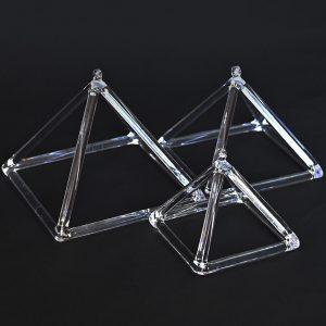 Clear Crystal Singing Pyramids - 3 Sizes