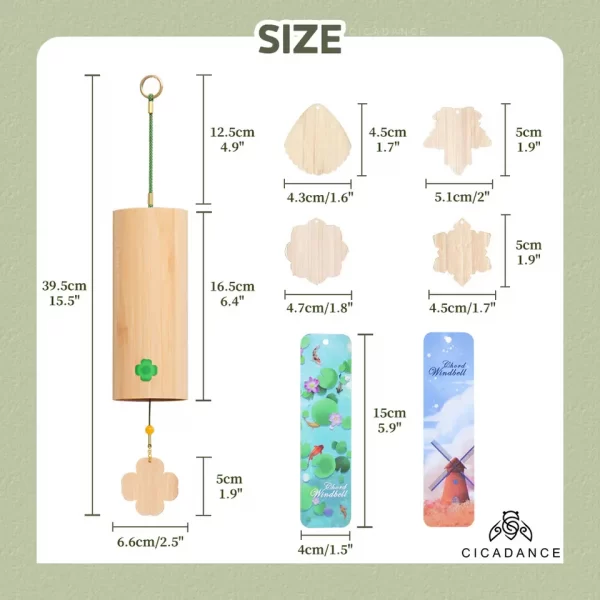Bamboo Koshi Wind Chimes - Set of 4 Seasons - Image 5