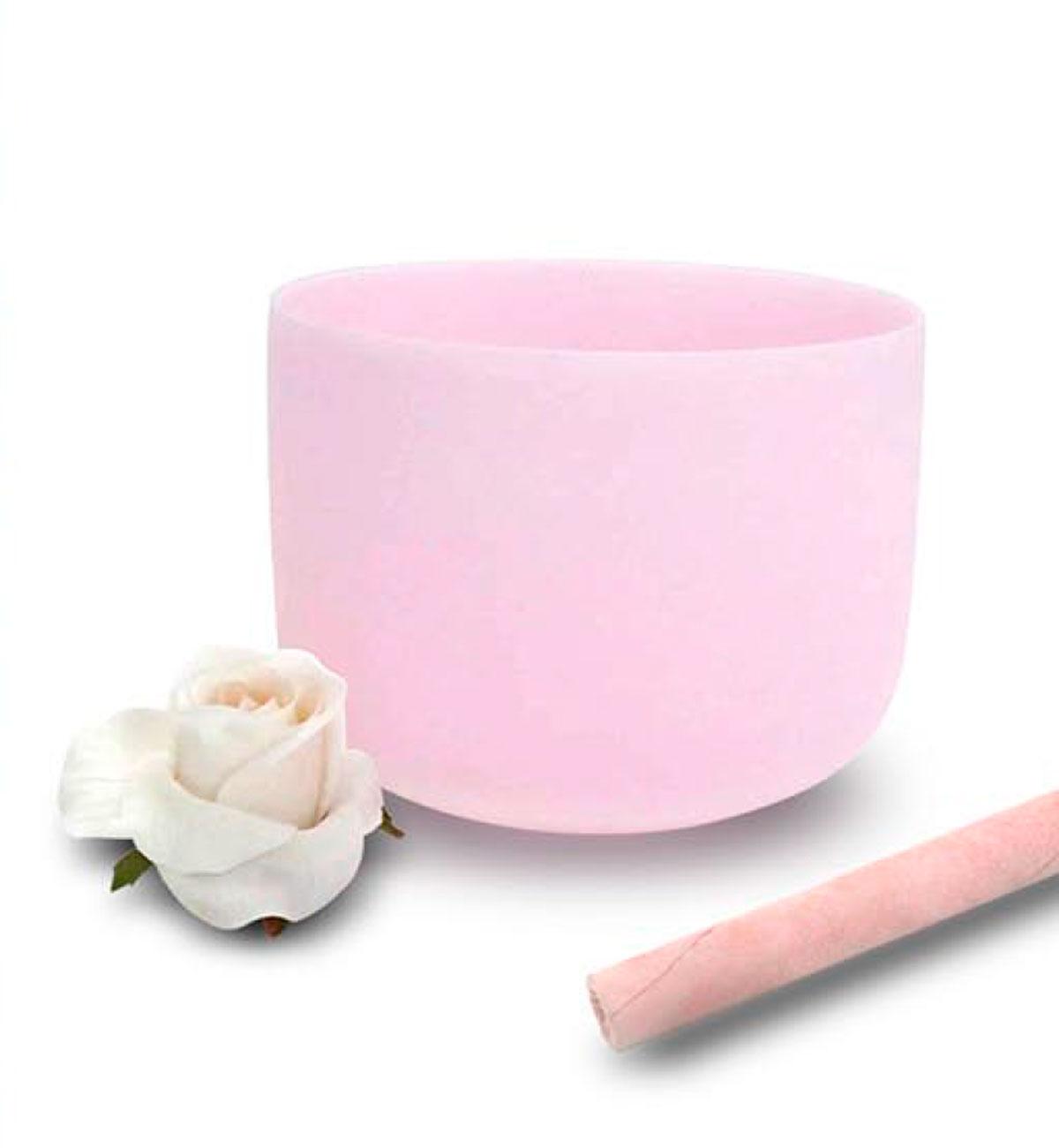 Pink Quartz Crystal Singing Bowl Set – 432Hz 15cm - 30cm (6" - 12") - Image 3